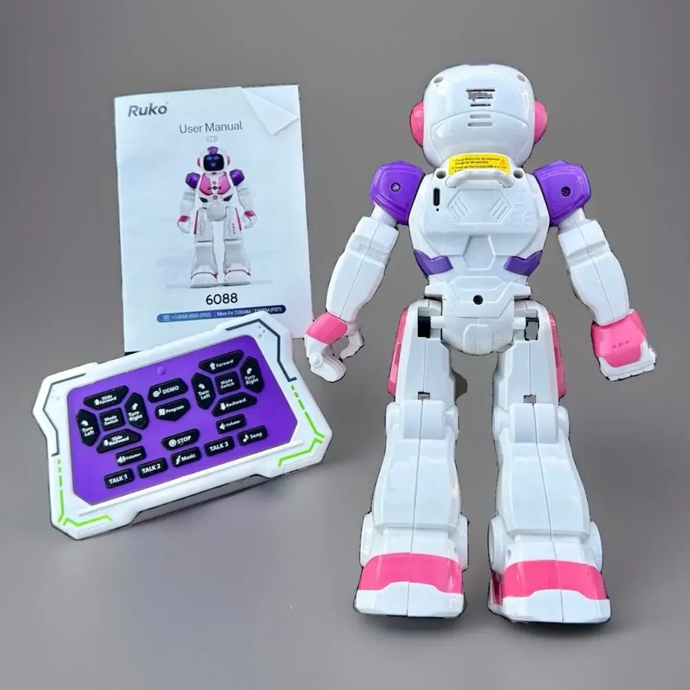 Ruko 6088 RC Robot Interactive Programmable Toy Tested Working w/ Remote Manual